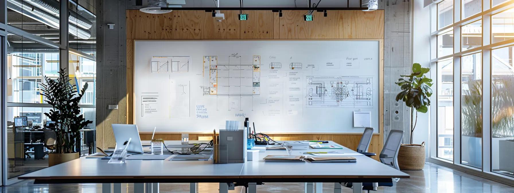 a modern urban office space showcases a large whiteboard filled with detailed demolition project plans, diagrams, and notes, emphasizing the importance of clearly defining demolition requirements for a hollywood commercial project. a modern urban office space showcases a large whiteboard filled with detailed demolition project plans, diagrams, and notes, emphasizing the importance of clearly defining demolition requirements for a hollywood commercial project.