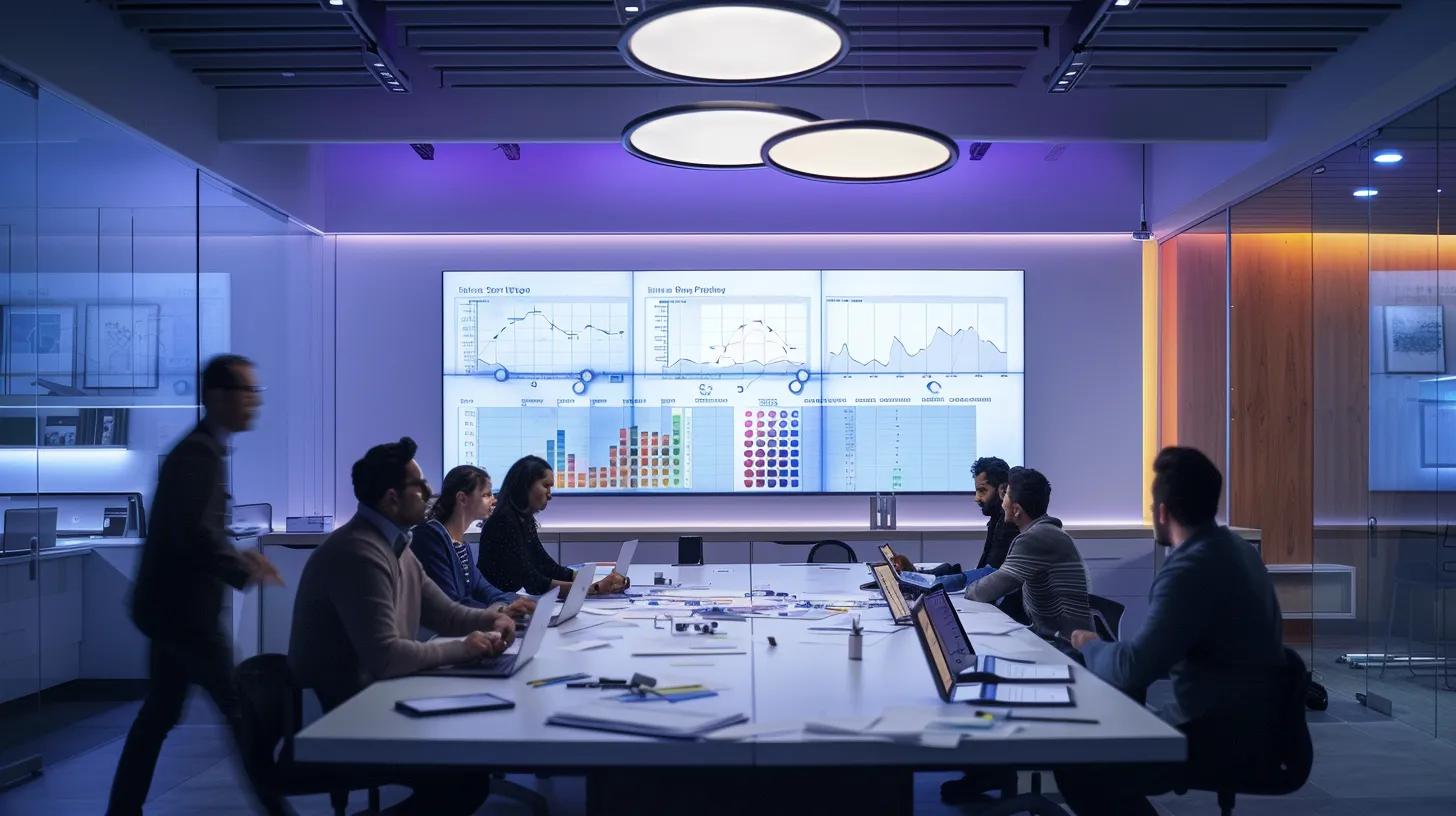 a modern, well-lit demolition office features a large, transparent pricing chart displayed prominently on a sleek wall, while a diverse team of professionals engages in a focused discussion around a central table covered with detailed project blueprints and estimates. a modern, well-lit demolition office features a large, transparent pricing chart displayed prominently on a sleek wall, while a diverse team of professionals engages in a focused discussion around a central table covered with detailed project blueprints and estimates.